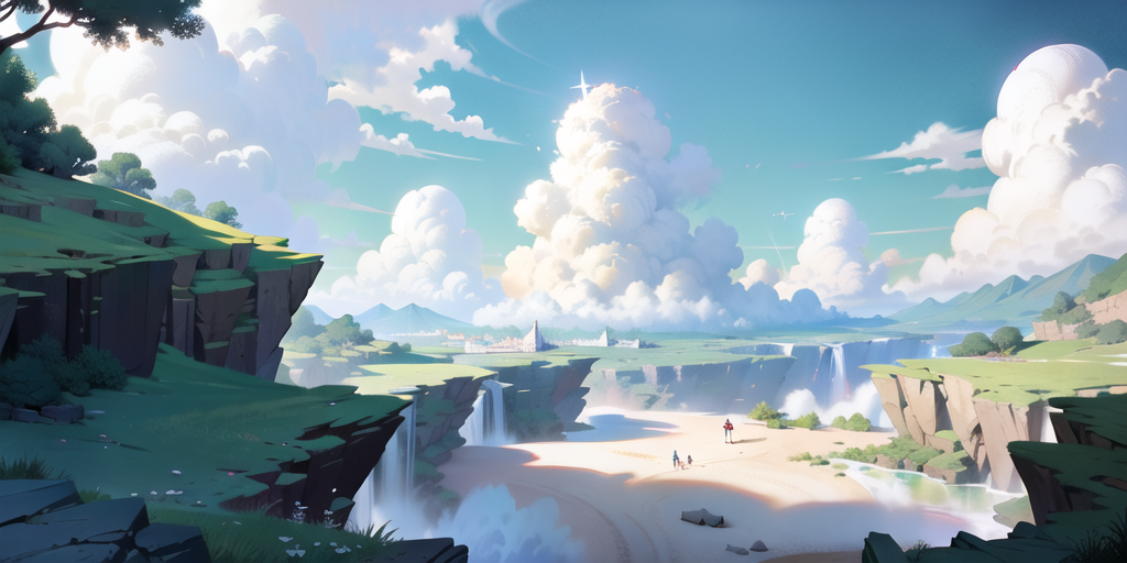 00027-3545706598-({{highres,}},masterpiece,ultra-detailed,best quality,8k)cloud, sky, scenery, day, blue_sky, mountain, cloudy_sky, outdoors, wat.png
